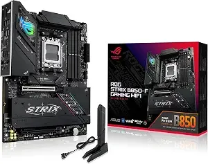 Asus Rog Strix b850-F Gaming Wifi Amd am5 b850-F Atx Motherboard 16+2+2 Power Stages, Ai Pc, ddr5 Aemp, Wifi 7, 4x M.2, Pcie® 5.0, Total Support Of 19 Usb, 20gbps Type-C®, Ai Networking Ii, Aura Sync
