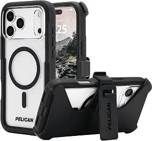 Pelican Iphone 17 Pro Max Case - Magsafe Phone Case - Voyager Black/Clear