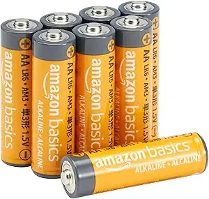 Amazon Basics 8-Pack Aa Alkaline High-Performance Batteries, 1.5 Volt, 10-Year Shelf Life, Long-Lasting Power