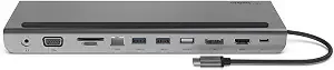 Belkin Usb C Hub, 11-In-1 Multi-Port Laptop Dock With 4k Hdmi, Dp, Vga, Usb C Docking Station With 100w Power Delivery, Usb A, Gigabit Ethernet, Sd, Microsd, 3.5mm Port For Macbook Pro, Air And More