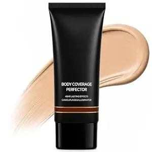 Tattoo Cover Up Makeup, Body Coverage Perfector For Scars Veins Stretch Mark, All Day Coverage Waterproof Tattoo Concealer, Body Leg Foundation Make Up For Wedding Party Interview 3.5 Fl Oz, Natural