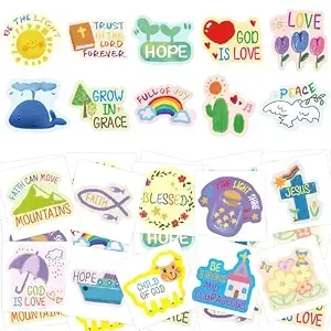 Fancy Land 140 Religious Tattoos For Kids Temporary Christian Tattoo Sheets