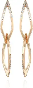 Vince Camuto Diamond Link Drop Dangle Earrings, Goldtone