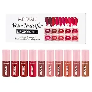 Admd Matte Lip Gloss Set, 10pcs Velvet Lip Oil Stain With Non-Transfer Formula, Moisturizing Lip Tint, Travel-Size Mini Lip Gloss For Daily Use
