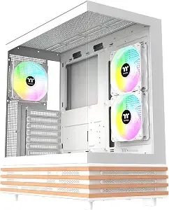 Thermaltake View 270 Plus Ws Argb; Mid Tower; 3x120mm Lite Fans Included; 360mm Radiator Support; 420mm Gpu Clearance; Bottom Wood Trim; E-Atx/Atx/Matx/Mitx; 220mm Psu Clearance;Snow; Ca-1y7-00m6wn-Ws