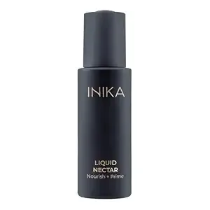 Inika Organic Liquid Nectar Primer - 3 In 1 Skincare Makeup Hydrid To Prime, Nourish And Boost Glow. Silky Vegan Formula Instantly Smooths & Evens Skin Tone. 30ml