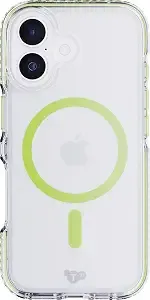 tech21 Evocrystal Magsafe Case For Iphone 17 – Green, Glow-In-The-Dark Magsafe - 16ft Multi-Drop Protection With Flexshock - Anti-Yellow Uv Resistance