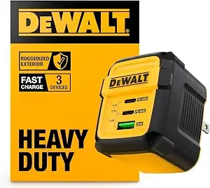Dewalt Heavy Duty 3 Port Dual Charger Block, Usb C Power Adapter (65w)