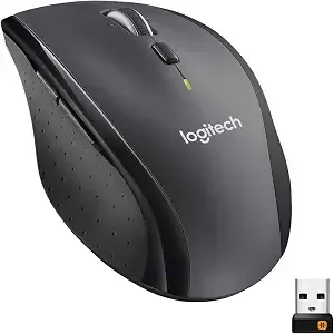 Logitech m705 Marathon Full Size 2.4 Ghz Wireless Mouse - Black
