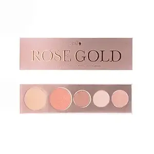 100% Pure Rose Gold Makeup Palette All In One Compact 3, Rose Gold
