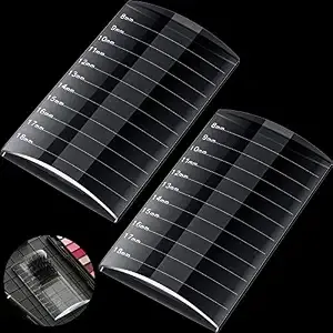 Maitys 2 Pcs Eyelash Crystal Pallet Eyelash Extension Tray Lash Holder Bigger Size Glass Pallet False Lash Tray Strip Adhesive Glue Holder, 4.13 X 2.36 X 0.47 Inch