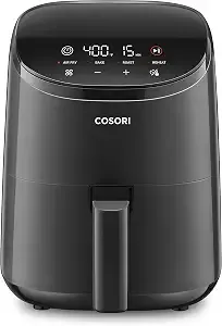 Cosori Lite 2.1 Qt Small Air Fryer, Max 400°F, 4-In-1, 97% Less Oil, Gray - Ideal For Dorms, Apartment, Rvs, Quiet, Touch Control, Air Fry, Bake, Roast, Reheat, Nonstick Inner, Dishwasher-Safe Basket