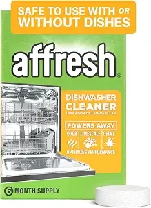 Affresh Dishwasher Cleaner, Mess-Free Deep-Cleaning Tablet, 6 Month Supply