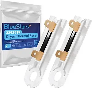 Bluestars 2-Pack 3392519 Dryer Thermal Fuse - Compatible With Whirlpool Kenmore - Replaces ap6008325 g4ap0500 3388651 694511 80005 wp3392519vp