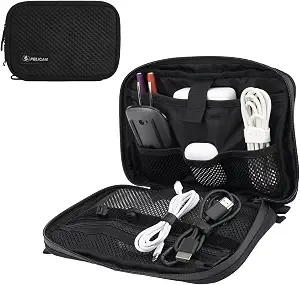 Pelican Electronic Organizer Travel Case W/Hidden Airtag Compartment -Black