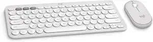 Logitech Pebble 2 Compact Wireless Keyboard And Mouse For Mac, Ipad - White