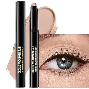 Eyeshadow Stick Matte Eye Brightener Pencil Cream Nude Eye Shadow Base Crayon Long-Lasting Crease-Proof Naked Eyeshadow Blendable High Pigmented Single Eyeliner Makeup For Women, 3 Desert