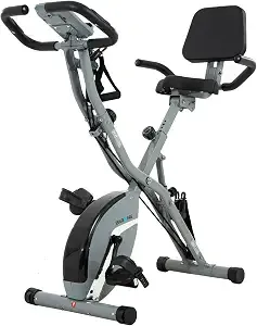 Barwing Stationary Exercise Bike For Home Workout, 5 In 1 Foldable Indoor Cycling Bike For Seniors, 350lb Capacity, 16-Level Magnetic Resistance, Seat Backrest Adjustments