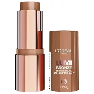 L'Oreal Paris Lumi Bronze Le Stick Soleil Bronzer Stick, Cream-To-Powder Bronzer For A Sunkissed Face Makeup Glow, 110 Toasted Sunlight