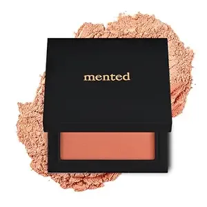 Mented Cosmetics Made In Italy, Cruelty Free Makeup, Paraben Free, 0.2oz/7g - Vegan, Shimmer Cheek Blush Palette For Face, Powder Face Blush For Women With Vitamin E, Peach For The Stars, Liquid Shaper