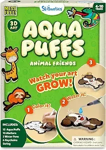 Skillmatics Aqua Puffs Animals, Art & Craft, Paint By Number, Gift For Kids