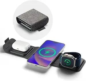 Mophie 3-In-1 Travel Charger With Magsafe - Portable Wireless Charging Hub