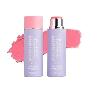 Naked Sundays Peptide Glow Mineral Balm Spf 50 Blush Stick, Pink Pop