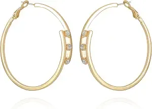 Vince Camuto 3-Stone Hoop Earrings