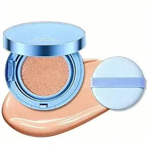 Cushion Foundation Natural Radiant Glow, Skin-Like Finish Buildable Medium-To-High Coverage With Hydrating Formula, Lightweight Dewy Cushion Compact For All-Day Wear Oxidation-Resistant (02# Natural)