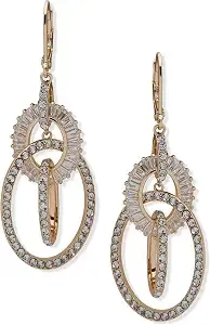 Anne Klein Women'S Drop Orbital Earrings, Modern Statement Fashion Jewelry For Everyday, Office, And Evening Wear