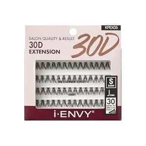 I•Envy 30d Extension Cluster Individual Lashes, Easy To Apply, Flat Tapered-End Root, Pre-Fanned Volume Lashes, J Curl With Soft Fiber, Quick Application For Salon Quality & Result (Short-56clusters)