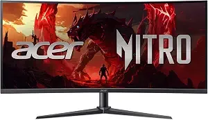 Acer Nitro 34in Wqhd 3440x1440 Curved 200hz Gaming Monitor xz340cur x0