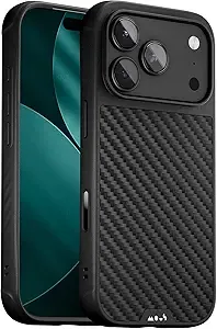 Mous For Iphone 17 Pro Max Limitless Aramid Fibre Case, Compatible With Magsafe, Full Camera Protection, Shockproof, Black