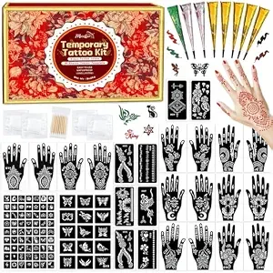Museluxe Temporary Tattoos Stencils Kit,Temporary Tattoos Kit