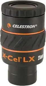 Celestron X-Cel Lx 25mm Eyepiece For Telescopes - Wide Low-Power Views