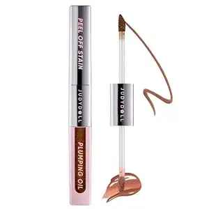 Judydoll Peel Off Lip Stain & Plumping Lip Gloss, Longwear Waterproof Tint