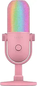Razer Seiren v3 Chroma Rgb, Stream & Game Reactive, Usb Microphone, Pink