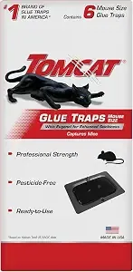 Tomcat Glue Traps Mouse Size With Eugenol For Enhanced Stickiness, 6 Traps