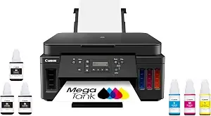 Canon Pixma g6020 All-In-One Supertank Wireless (Megatank) Printer, Copier And Scan With Mobile Printing, Black, Works With Alexa