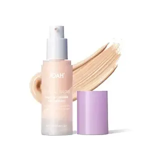 Joah Crystal Glow Peptide-Infused Foundation, 2-In-1 Multitasking Korean Makeup With Blurring Face Primer, Luminizer, Hydration & Skin Defense For A Flawless Finish, 1.01 Oz, Very Fair Cool