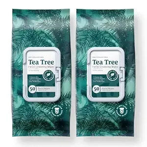 Body Prescription Makeup Cleansing Wipes - Gentle And Effective Face Wipes, 50 Count (Pack Of 2), Tea-Tree