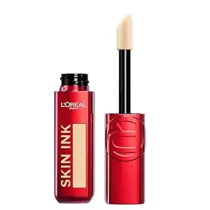 L'Oreal Paris Infallible Skin Ink 2-In-1 Foundation Concealer Hybrid Face Makeup, Up To 48hr Transfer-Resistant With Medium Coverage, 125 Light Warm