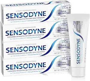 Sensodyne Extra Whitening Cool Mint Toothpaste - 4 Ounces, Pack Of 4