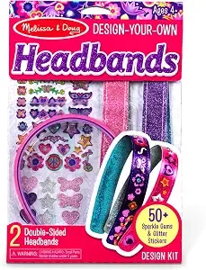 Melissa & Doug Design-Your-Own Headbands Jewelry-Making Kit With 50+ Stickers