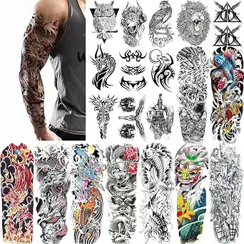Aresvns Sleeves Temporary Tattoo For Men Women Adult，Full Arm Fake Tattoo