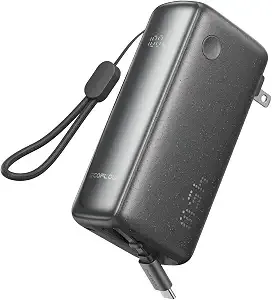 Ef Ecoflow Rapid 45w Power Bank 3-In-1 Portable Charger With Foldable Wall Plug, Usb C 2.3ft Cable And Usb-C Port,10000mah Battery Bank Fast Charging For Iphone 17/16/15 Series, Galaxy, Ipad, And More