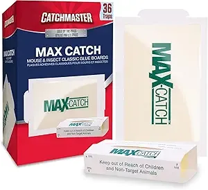 Catchmaster Max-Catch Glue Traps 36pk, Sticky Mouse Traps Indoor For Home