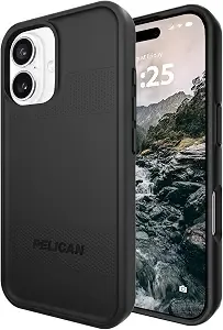 Pelican Protector Iphone 16 Case - Rugged Magsafe Phone Case - Black