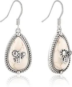 Wrangler Heart Turquoise Necklace & Earrings Set, Western Jewelry For Women