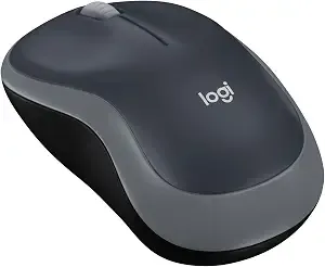 Logitech m185 Compact Ambidextrous 2.4 Ghz Wireless Mouse - Swift Grey